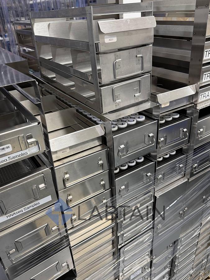 Used Assorted Mixed Lot Stainless Steel Laboratory Freezer Racks 617 lbs Used