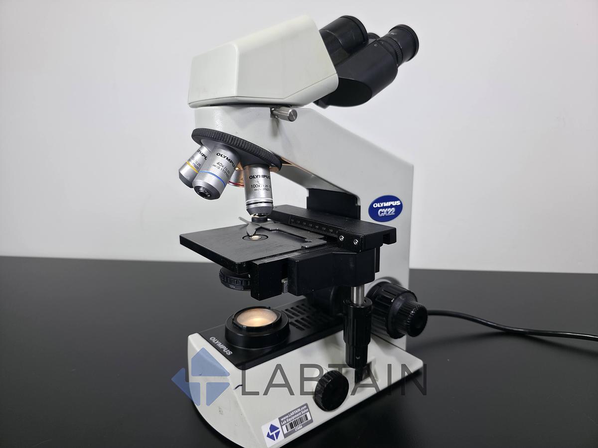 Used Olympus CX22RFS1 Binocular Biological Microscope Plan Objectives 4x-100x Used