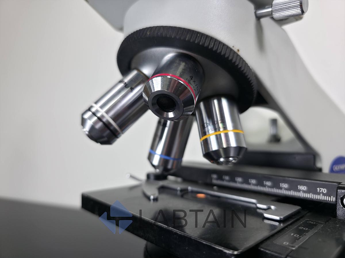 Used Olympus CX21FS1 Binocular Biological Microscope | 4X, 10X, 40X, 100X Objectives 