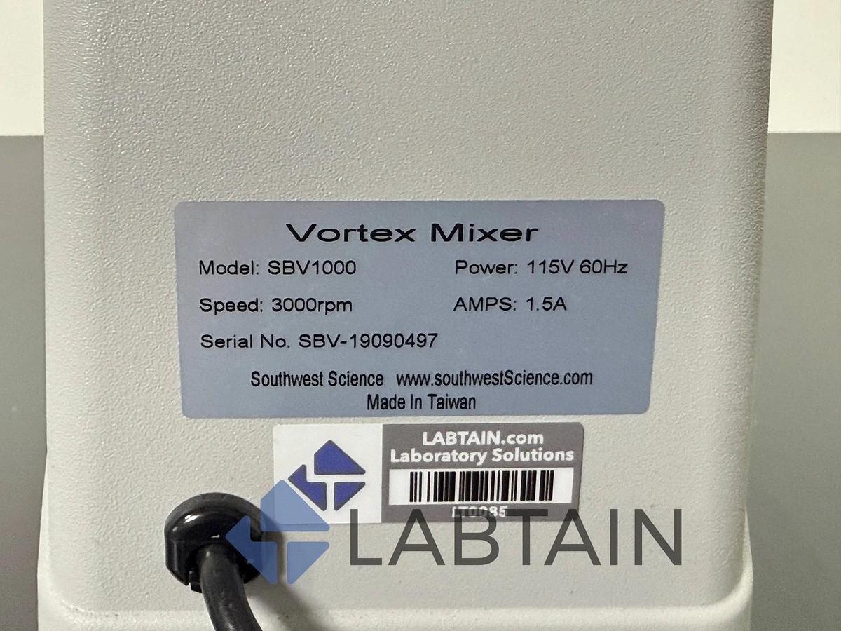 Used Southwest Science Vortex Mixer - Model SBV1000 - 3000 RPM - 115V | SBV-19090497