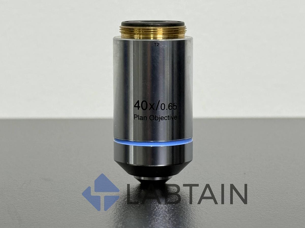 Used Lot of 2 – Olympus Achromatic Objective – 40x / 0.65 – 0.17 – RMS Thread – Blue Band – Used