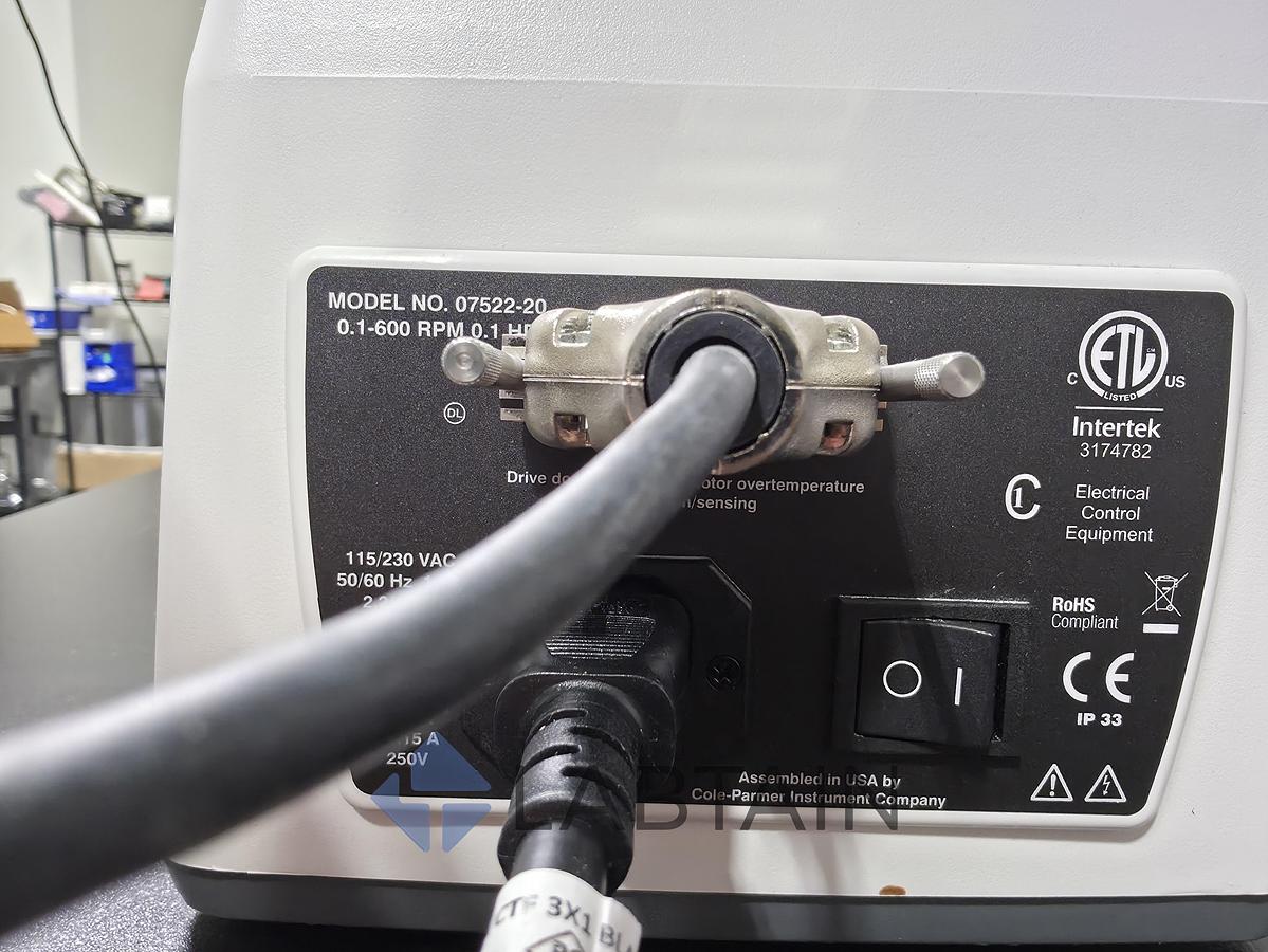 Used Masterflex L/S Digital Peristaltic Pump System (07522-20) with Easy-Load II Head & Foot Switch - 600 RPM