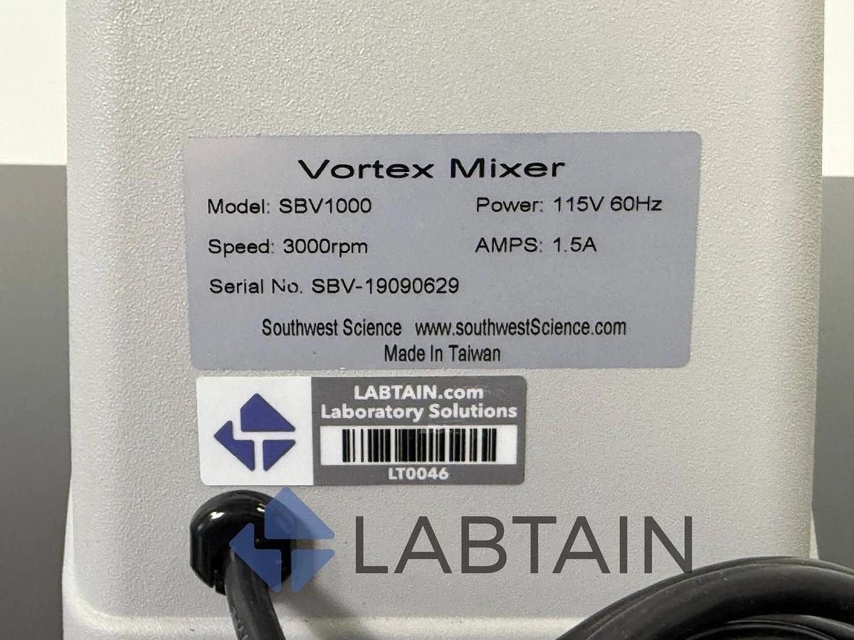 Used Southwest Science SBV1000 Vortex Mixer | 3000 RPM | 115V | SBV-19090629