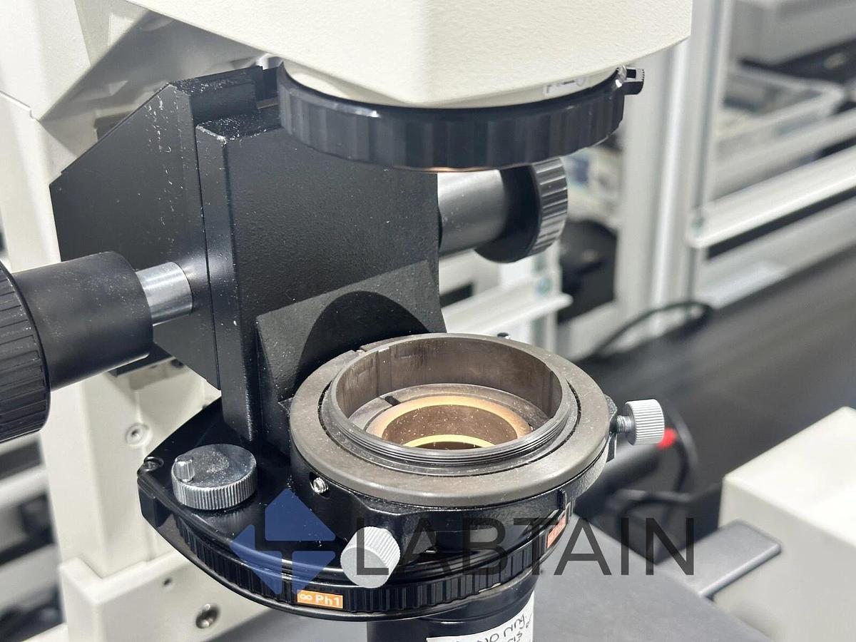 Used Nikon Ti-S/L100 Inverted Research Phase Contrast Microscope – 4 Objectives – Powers On – Good Condition