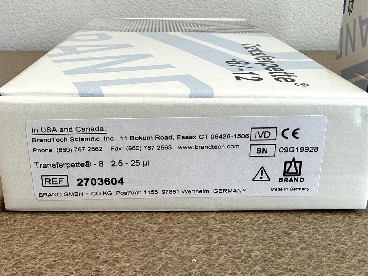 NEW Brandtech Transferpette 8-Channel Pipette/ Pipettor | 2.5-25uL