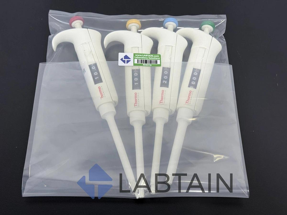 Used Lot of 4 Thermo Scientific Matrix / Rainin Manual Pipettes Adjustable Volume