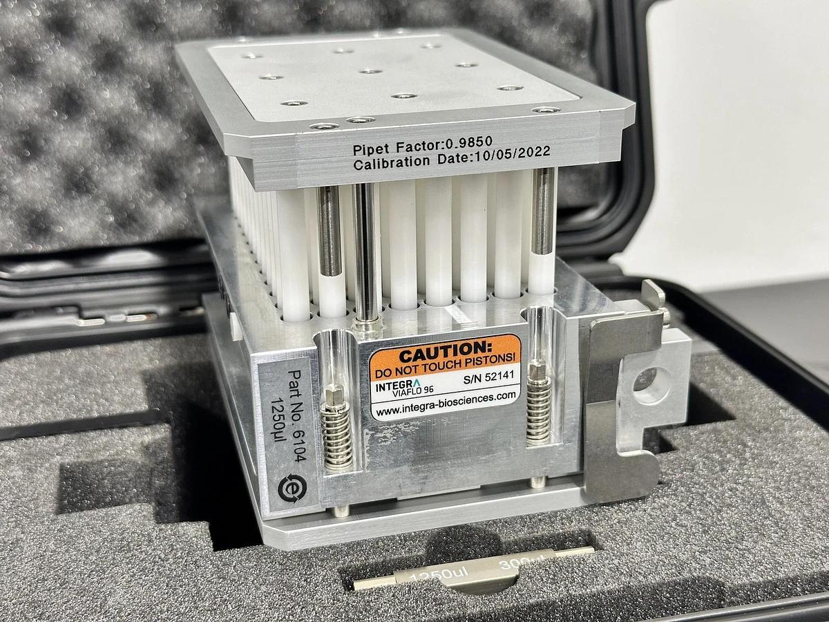 Used Integra VIAFLO 96 Pipetting Head – 96 Channel 1250 µL – P/N 6104 – Tested