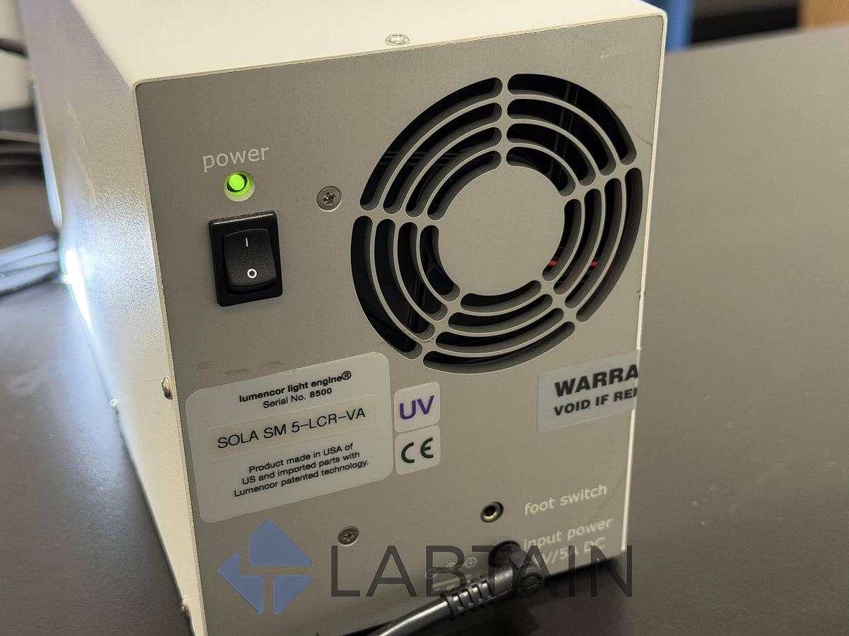 Used Lumencor SOLA SM 5-LCR-VA Light Engine LED Fluorescence Illuminator