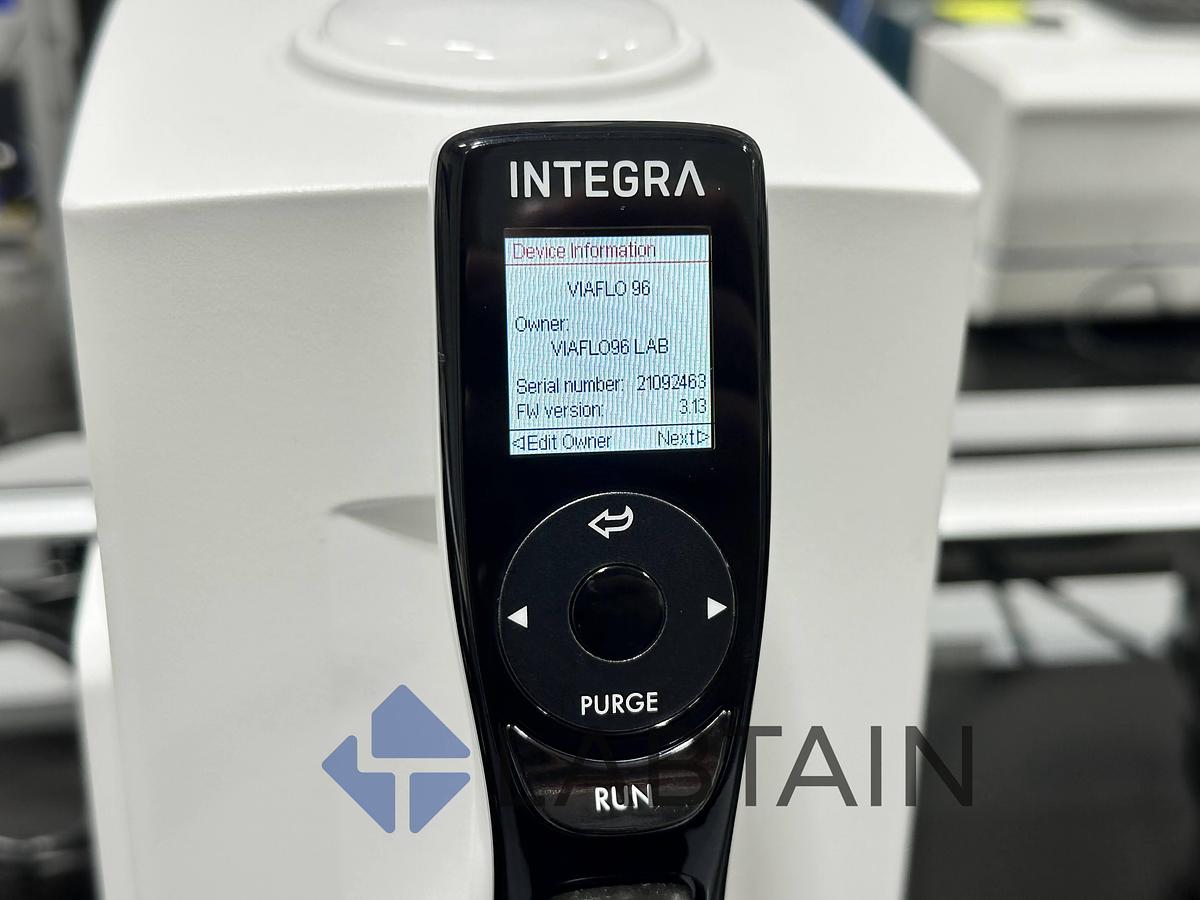 Used Integra VIAFLO 96 Electronic Pipetting System with 12.5 µL Head – 96-Channel – S/N 21092463 / Head S/N 10489 – Excellent Condition