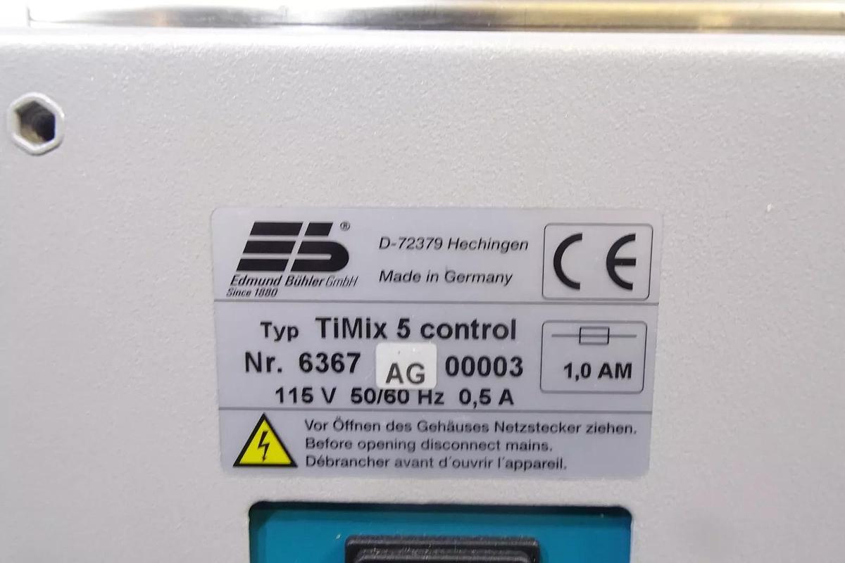 Used Edmund Bühler Timix 5 Control Orbital Shaker – Model D-72379 – Used