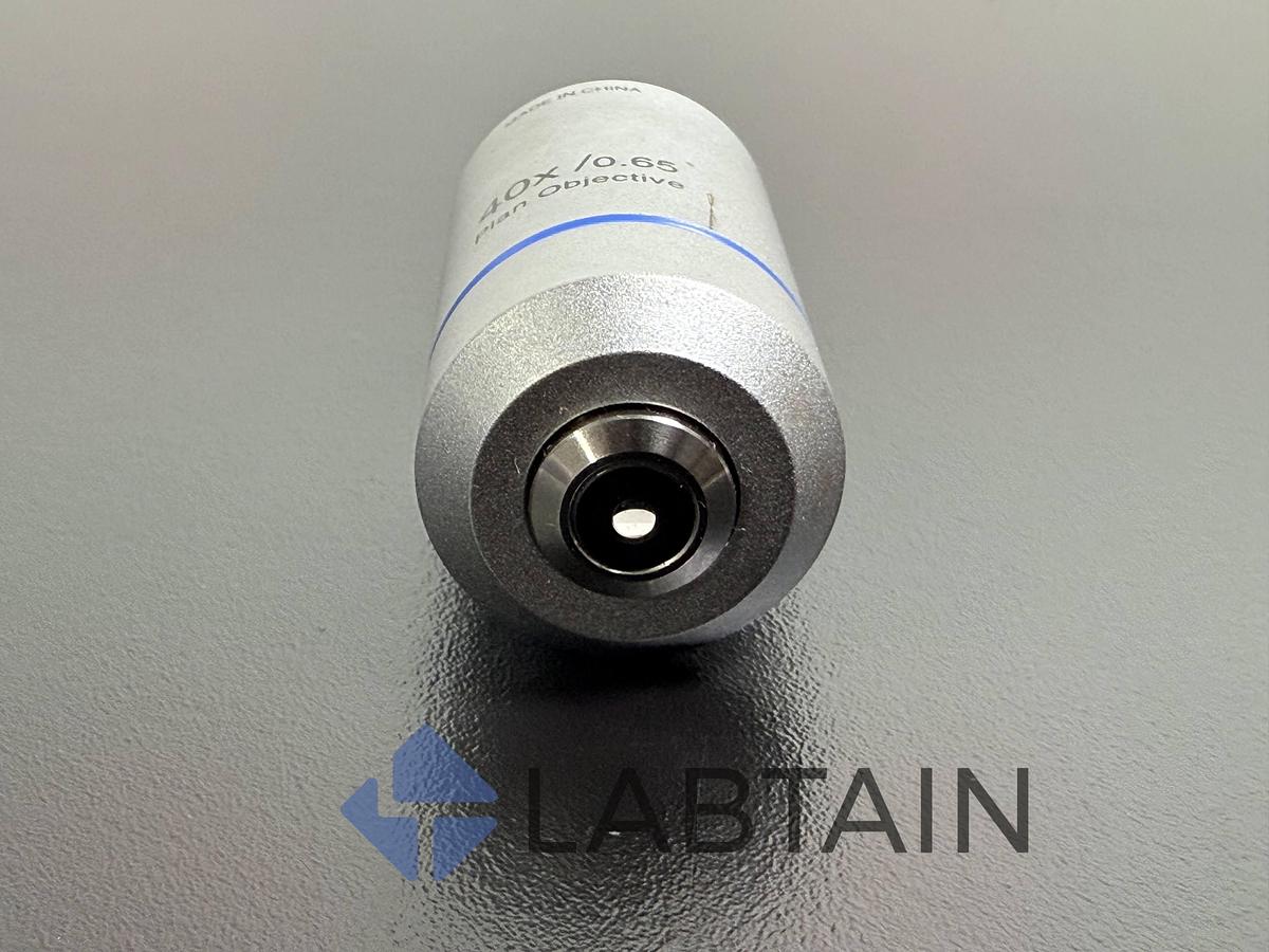 Used Olympus Microscope Objective – 40x / 0.65 / 0.17 – FN20 Plan Achromatic Lens – Excellent Condition