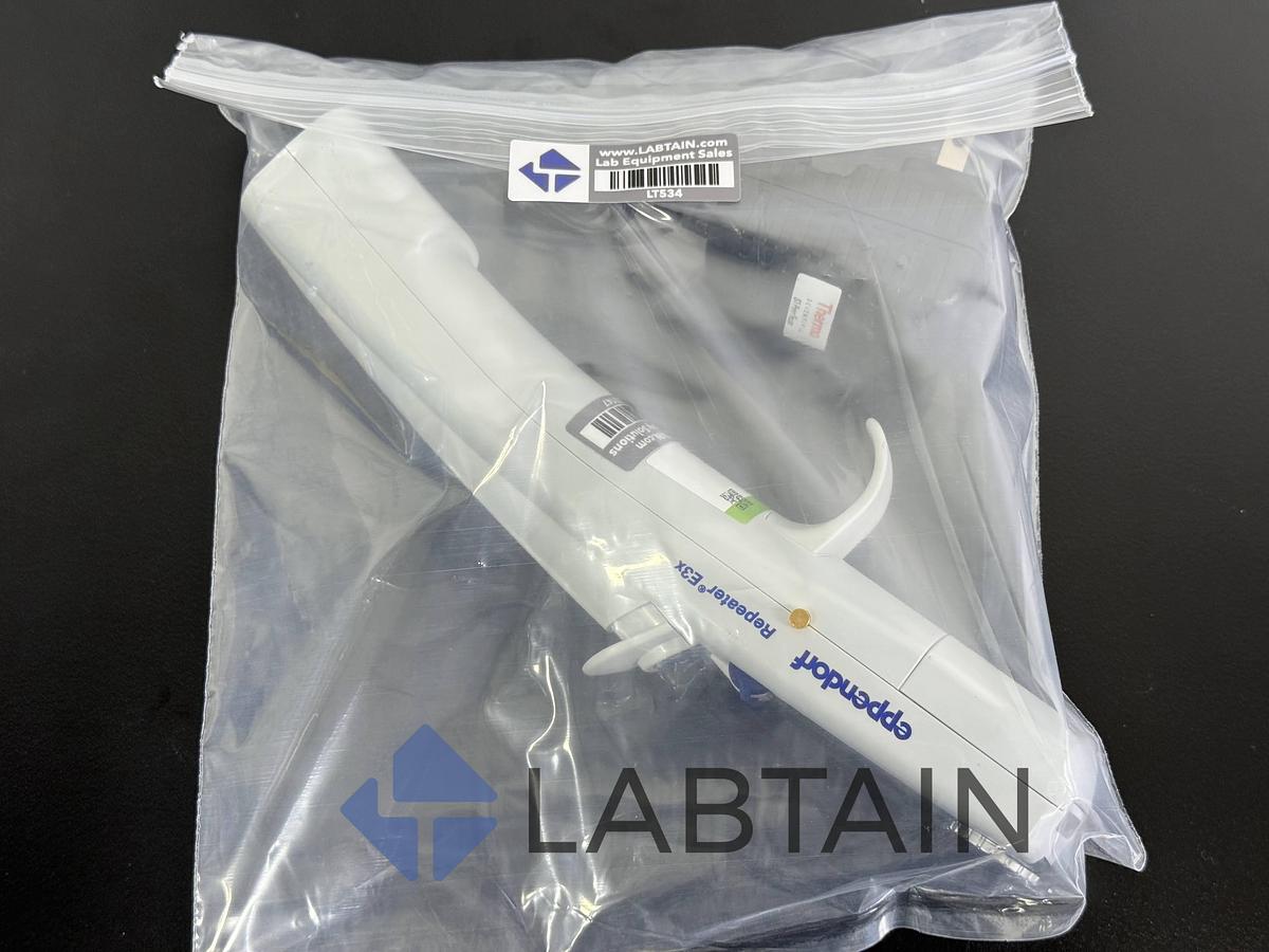 Used Eppendorf Repeater E3X Electronic Dispenser Pipette – 1 µL to 50 mL – S/N H44518J – Used