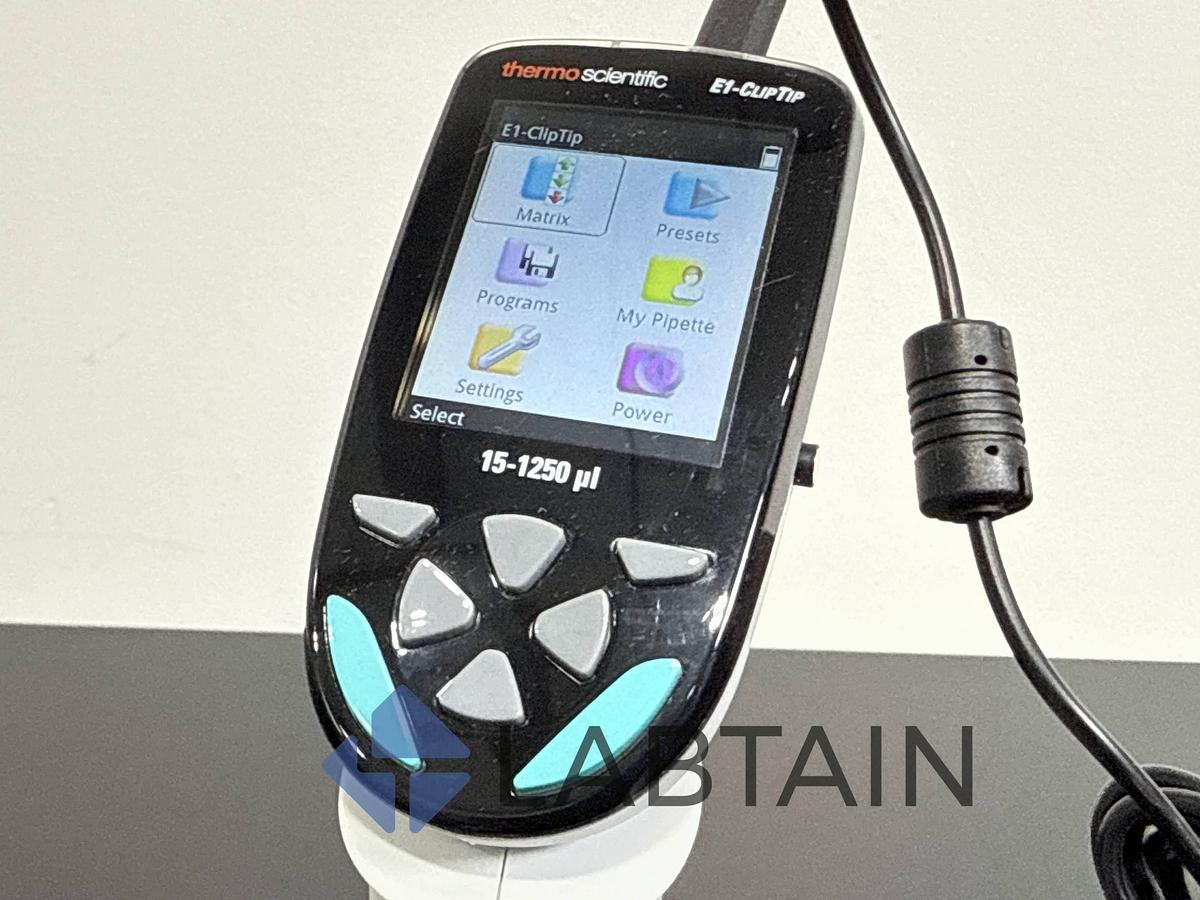 Used Thermo Scientific E1-ClipTip Electronic Pipette – 15–1250 µL – P/N SH17520 – Used