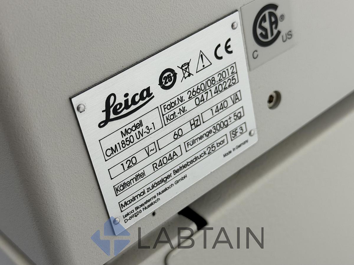 Used Leica CM1850 UV Clinical Cryostat Microtome 120V For Parts / Repair