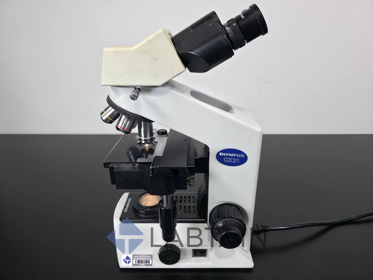 Used Olympus CX21FS1 Binocular Biological Microscope | 4X, 10X, 40X, 100X Objectives | Used {draft four}