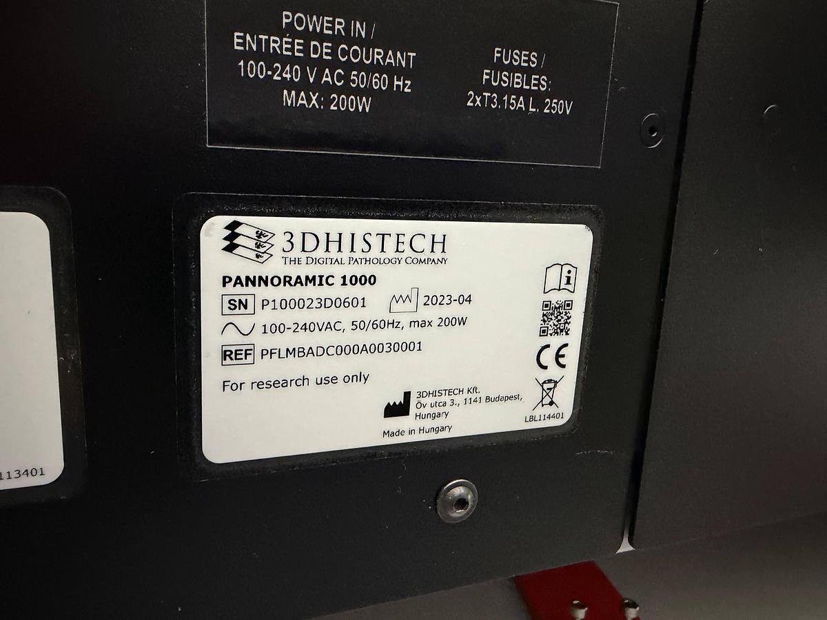 Used 3DHISTECH Pannoramic 1000 Whole Slide Scanner w/ PC & Software 2023 Used