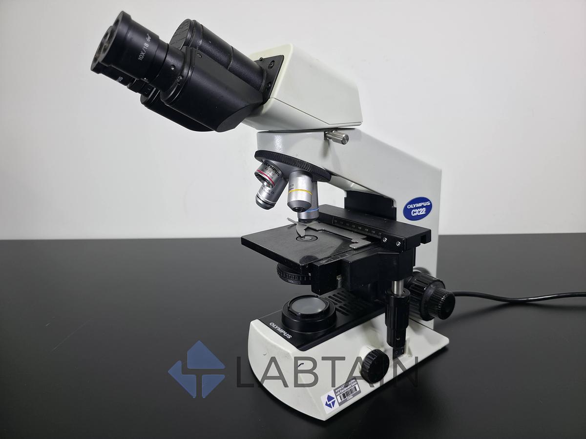 Used Olympus CX22RFS1 Binocular Biological Microscope Plan Objectives 4x-100x Used