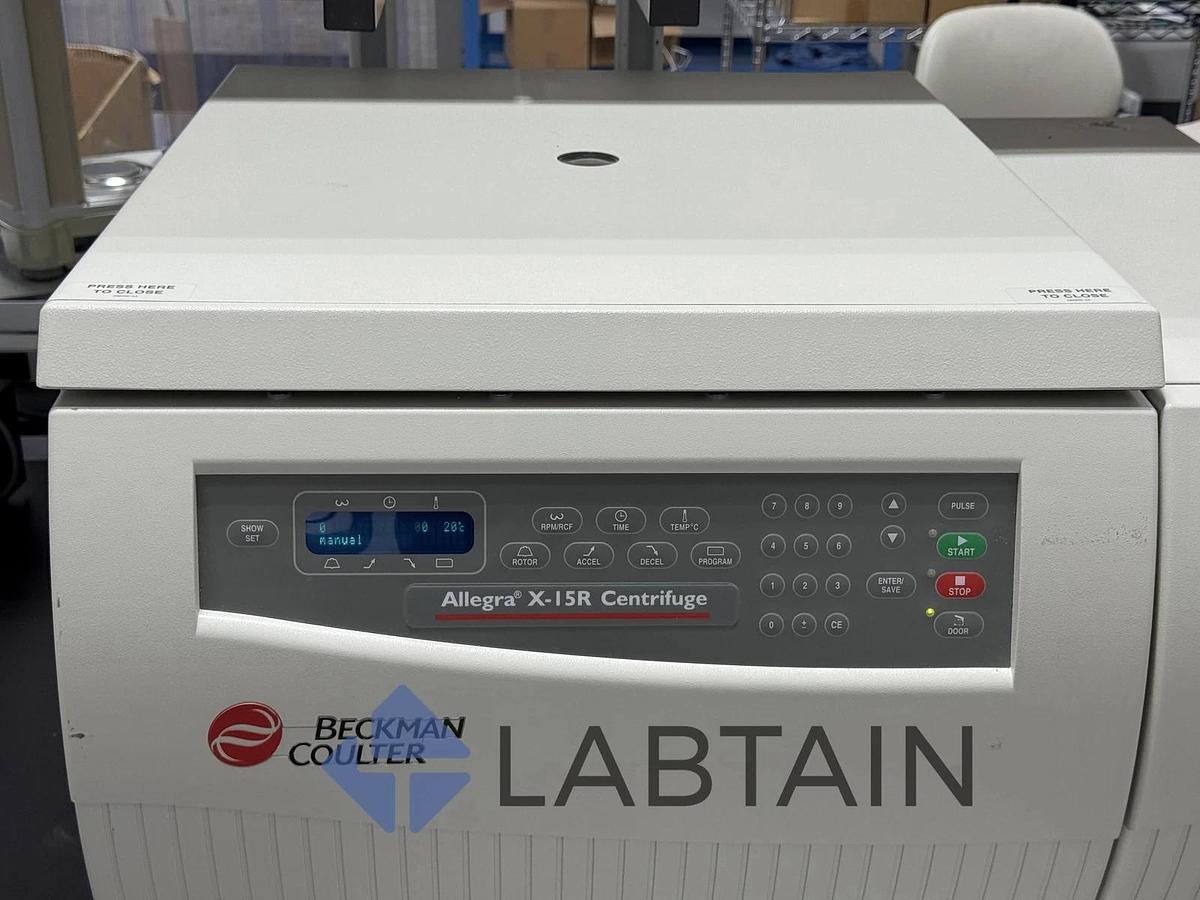 Used Beckman Coulter Allegra X-15R Refrigerated Centrifuge w/ SX4750A Rotor – Tested