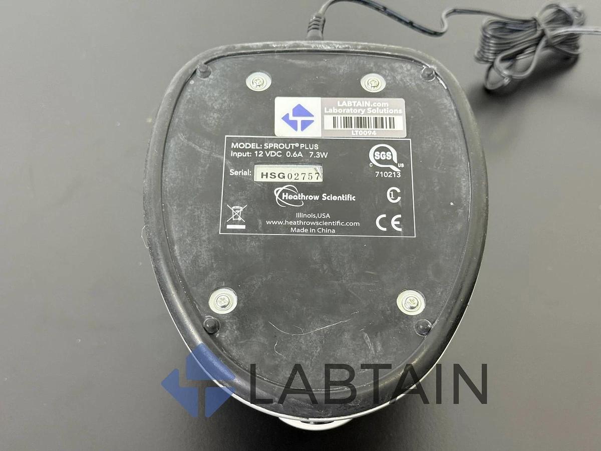 Used Fisherbrand Mini Centrifuge Sprout Plus by Heathrow Scientific HSG02757 12VDC 0.6A 7.3W – Tested