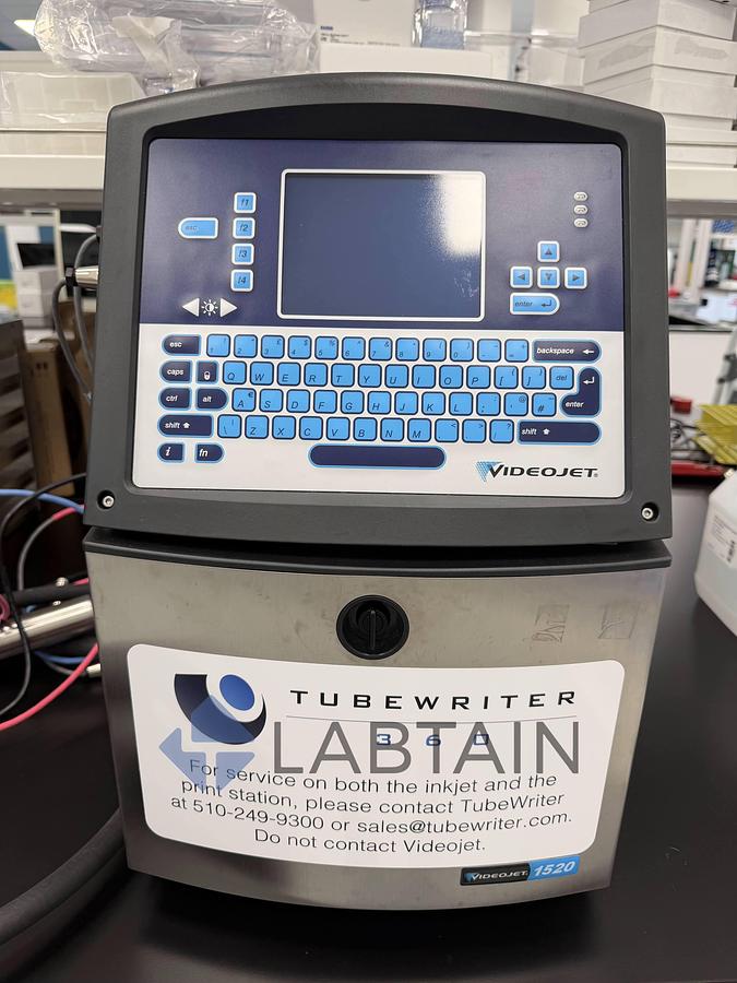 Used TubeWriter 360 (Videojet 1520) Continuous Inkjet Lab Labeling System Used/Inspected