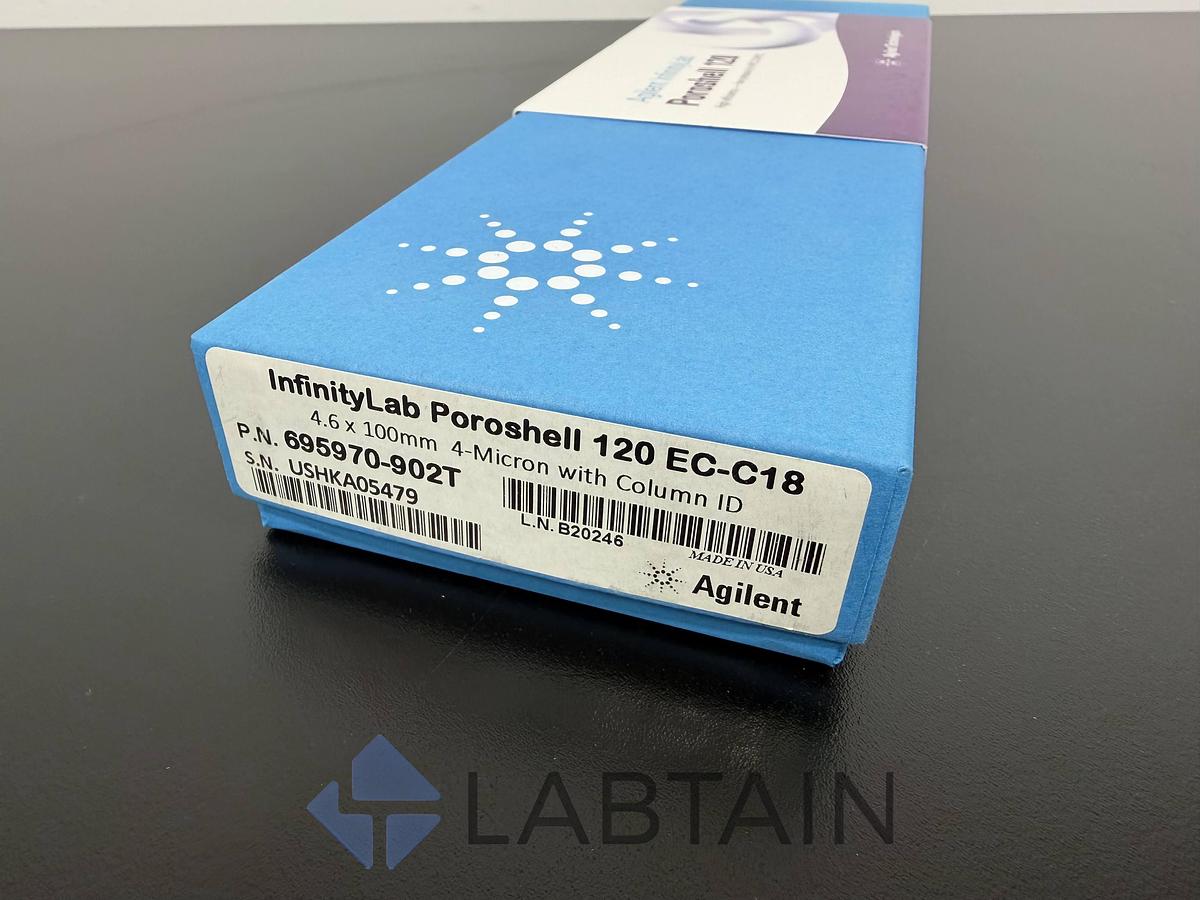 Used Agilent InfinityLab Poroshell 120 EC-C18 HPLC Column – 4.6 × 100 mm, 4 µm – Used