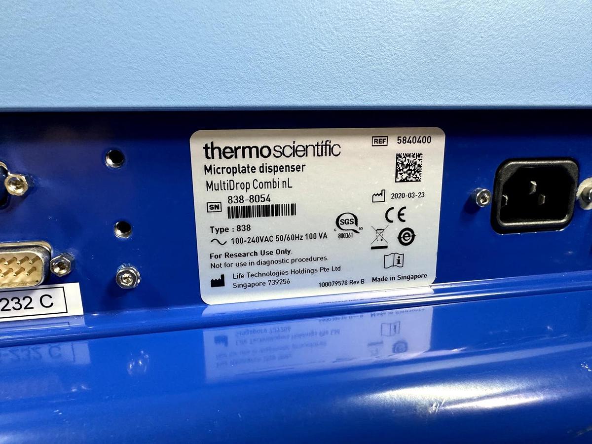 Used Thermo Scientific Microplate Dispenser MultiDrop Combi nL 838 – P/N 838-8054 – Tested
