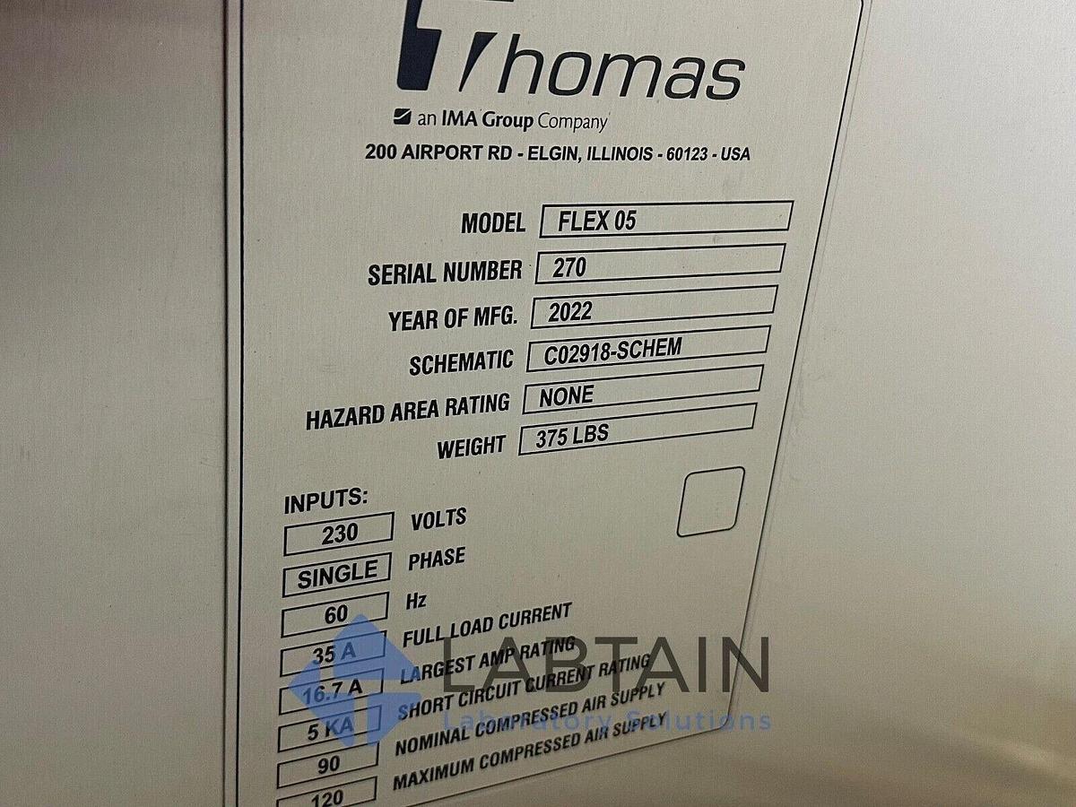 Used Thomas Engineering / IMA Group Flex 05 Benchtop Coating System – Tablet & Pellet Coater – Tested