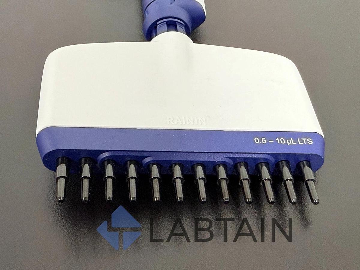 Used Rainin Pipet-Lite XLS 12-Channel Adjustable Volume Pipette 0.5-10ul LTS