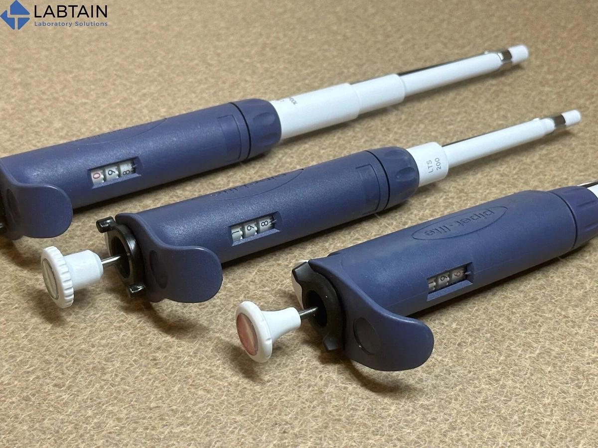 Used 3x } Rainin Pipet-Lite LTS Single Pipette Set | L1000,L200,L20 | 2uL- 1000uL