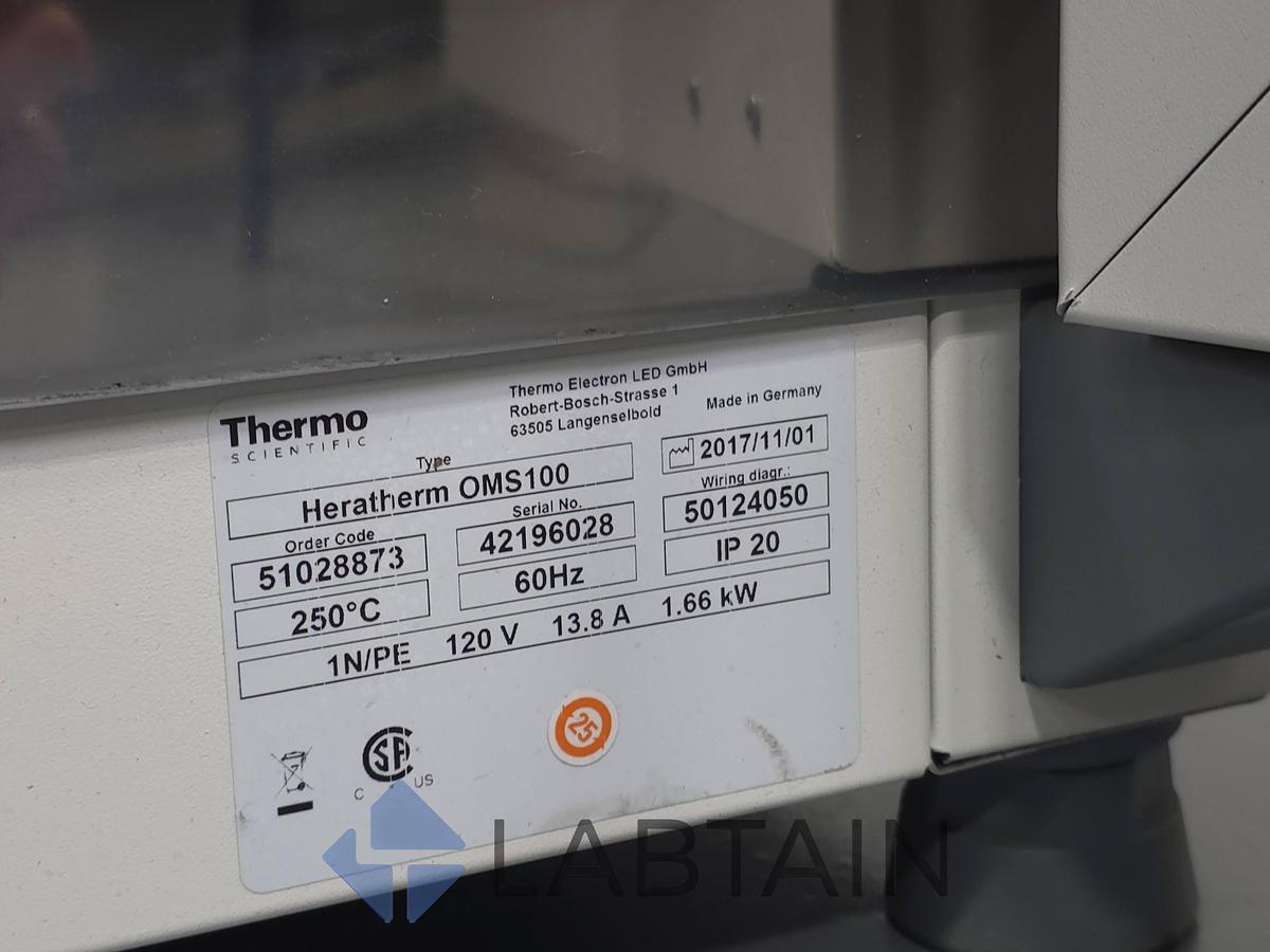 Used Thermo Scientific Heratherm OMS100 Mechanical Convection Oven Used