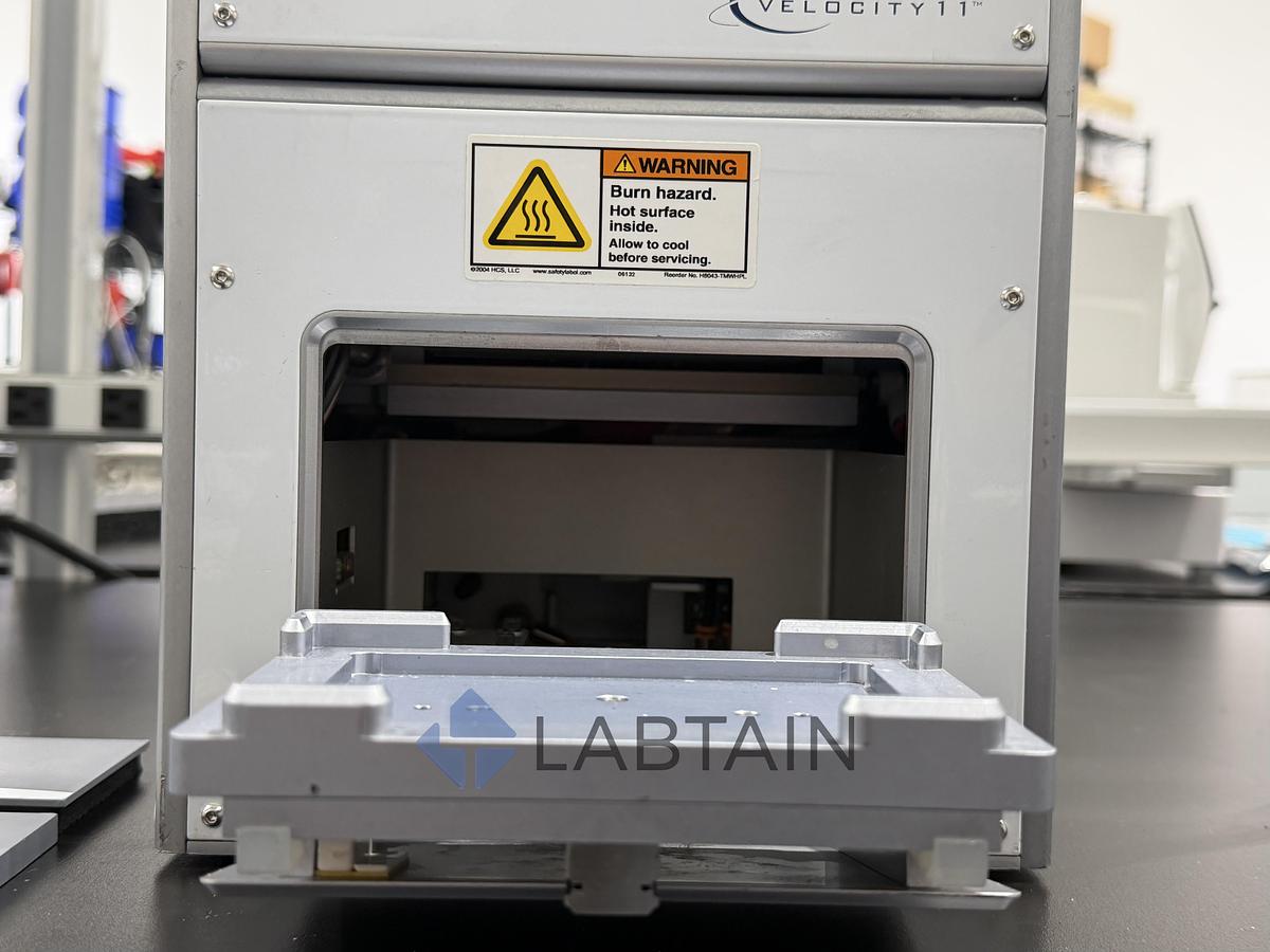 Used Agilent (Velocity11) PlateLoc Thermal Microplate Sealer — 30–200 °C, with Seal Roll Holder & 4 Metal Pad Inserts, Used