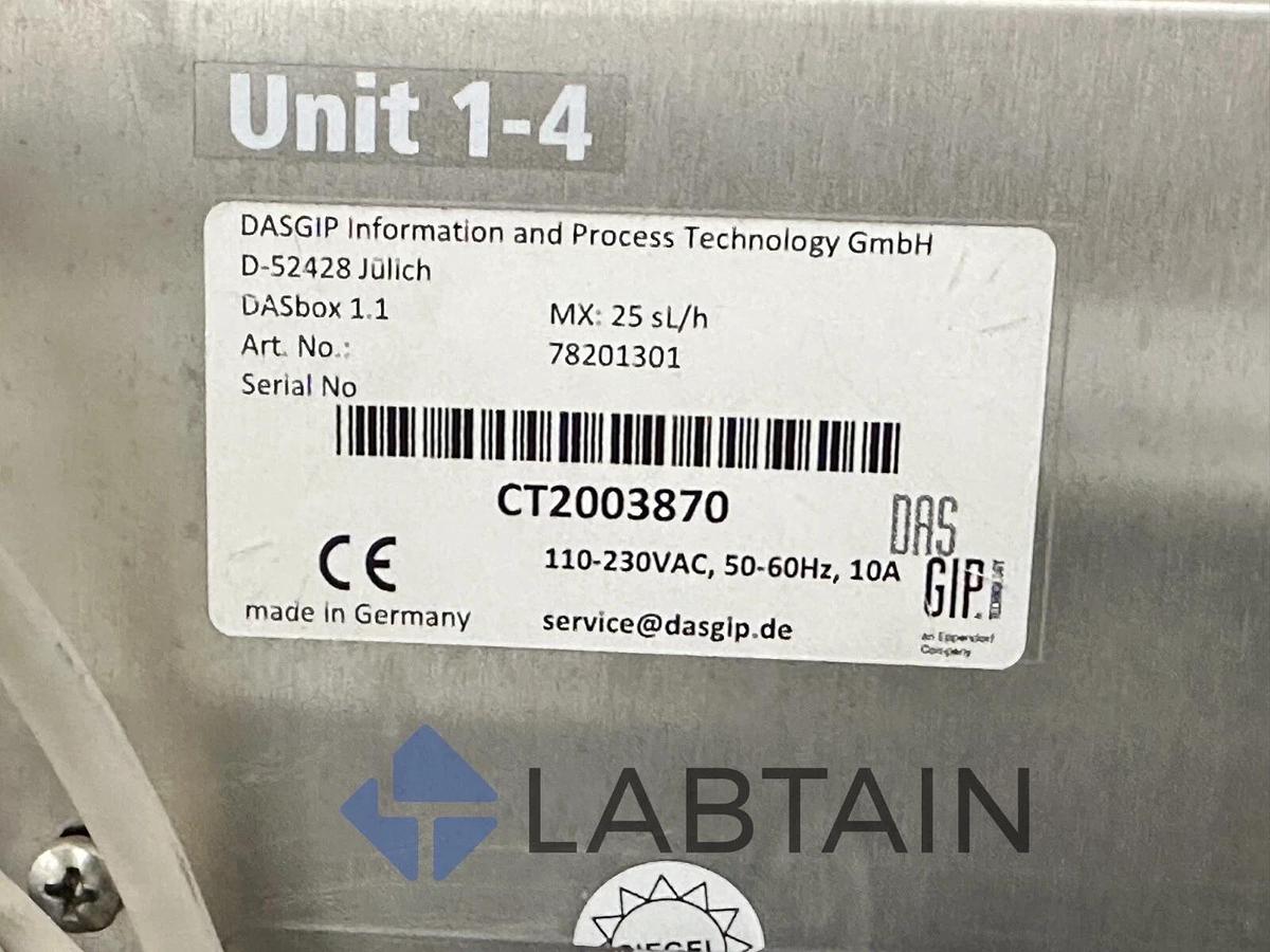 Used Eppendorf DASbox MP8-PHPO Mini Bioreactor System – With DasGip Base – Incomplete – As-Is