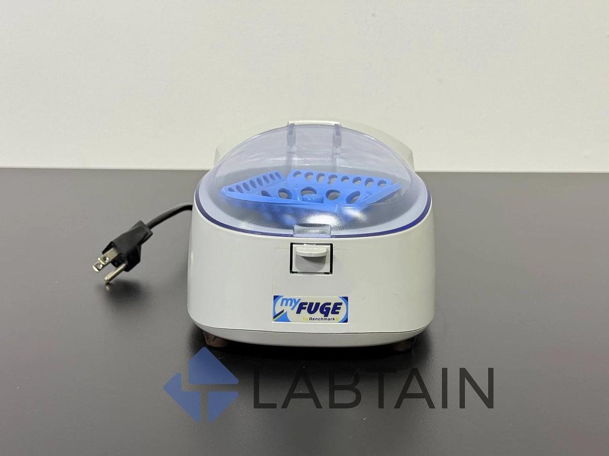 Used Benchmark Scientific MyFuge Mini Centrifuge – Dual Rotor – Compact 120V Lab Spinner – Excellent Condition
