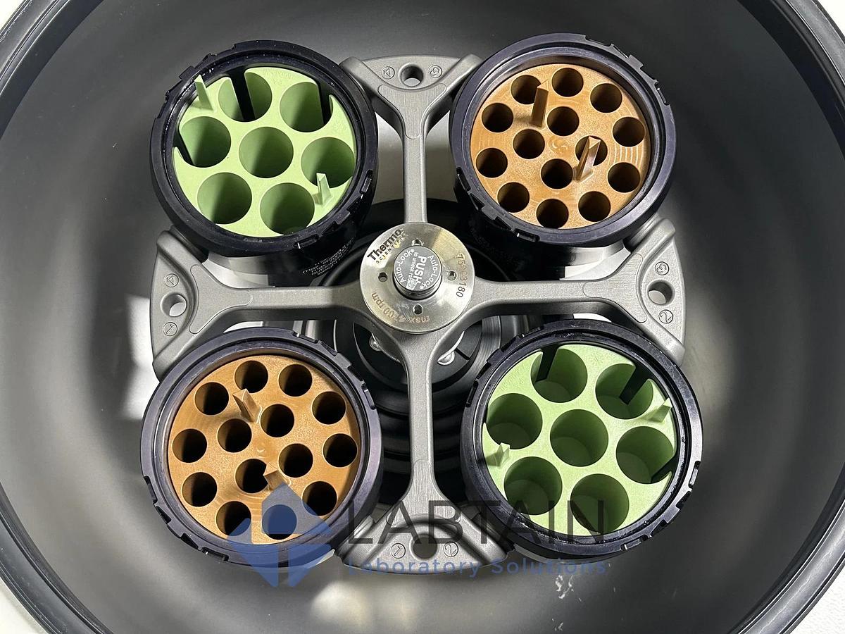 Used Thermo Scientific Heraeus Multifuge X3 FR Refrigerated Centrifuge w/ 75003180 Rotor & Buckets 41994002 – Tested