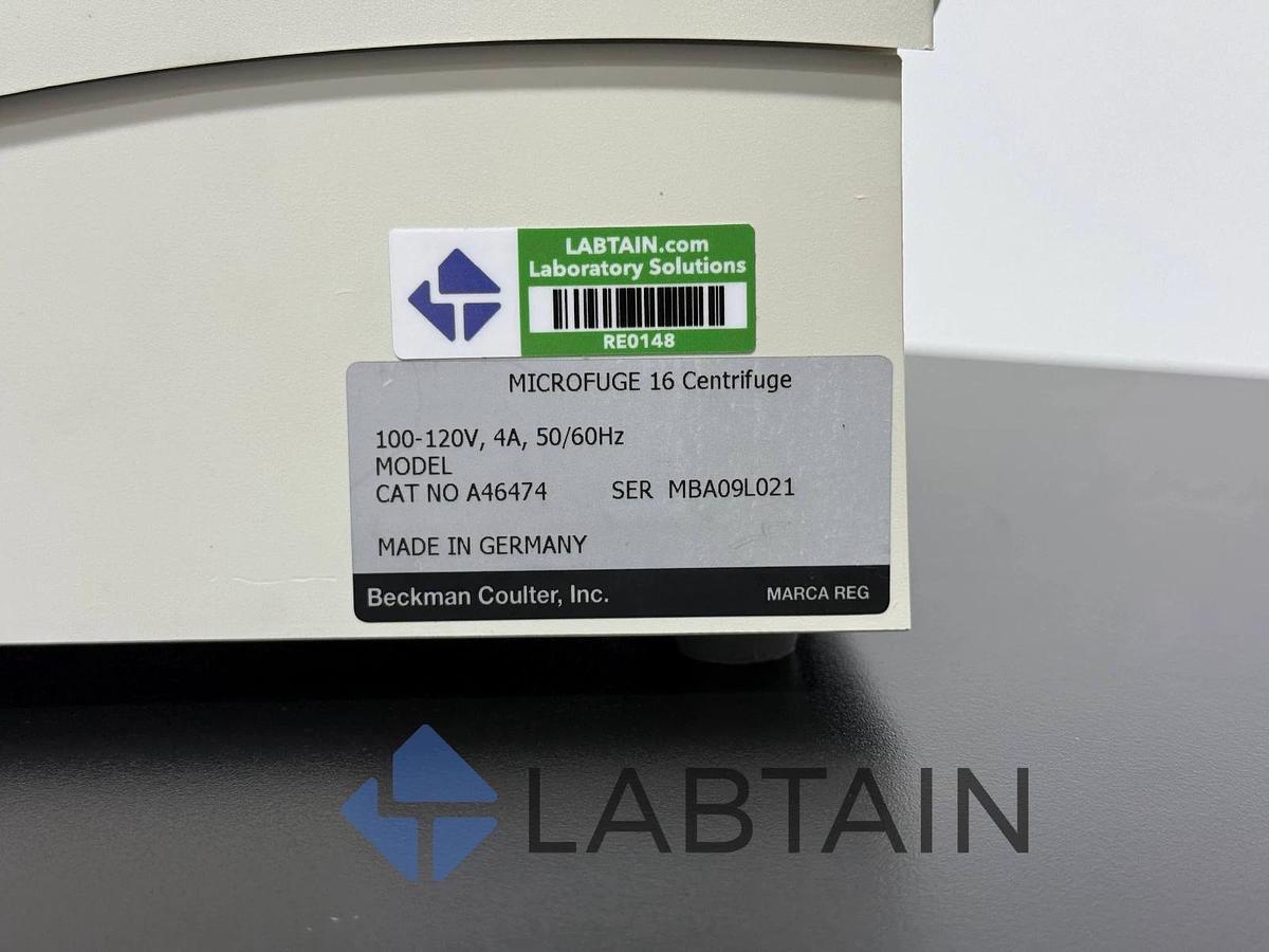 Used Beckman Coulter Microfuge 16 Centrifuge A46474 MBA09L021 – Tested