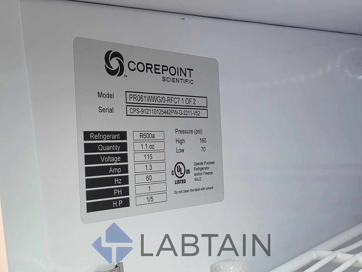 Used Corepoint Scientific PR061WWG Undercounter Laboratory Refrigerator Used