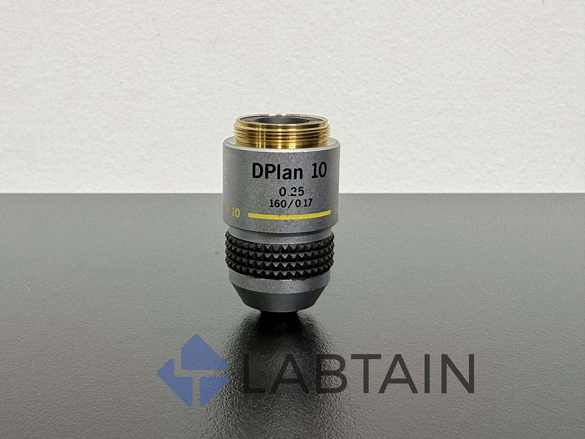 Used Olympus DPlan 10x / 0.25 – 160/0.17 Plan Achromatic Microscope Objective – Excellent Condition