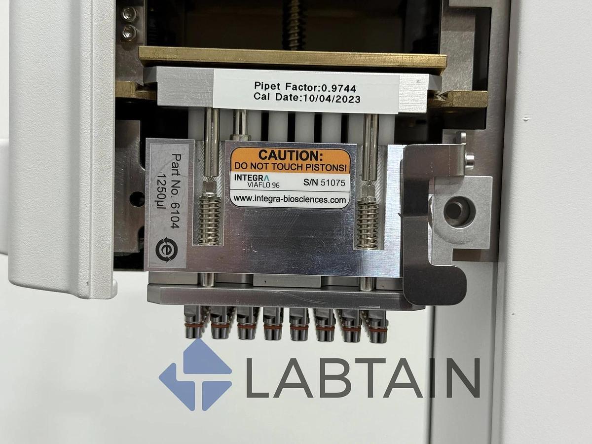 Used Integra VIAFLO 96 Automated Pipetting System – w/ 1250 µL 96-Channel Pipetting Head – S/N 16060810 – Tested