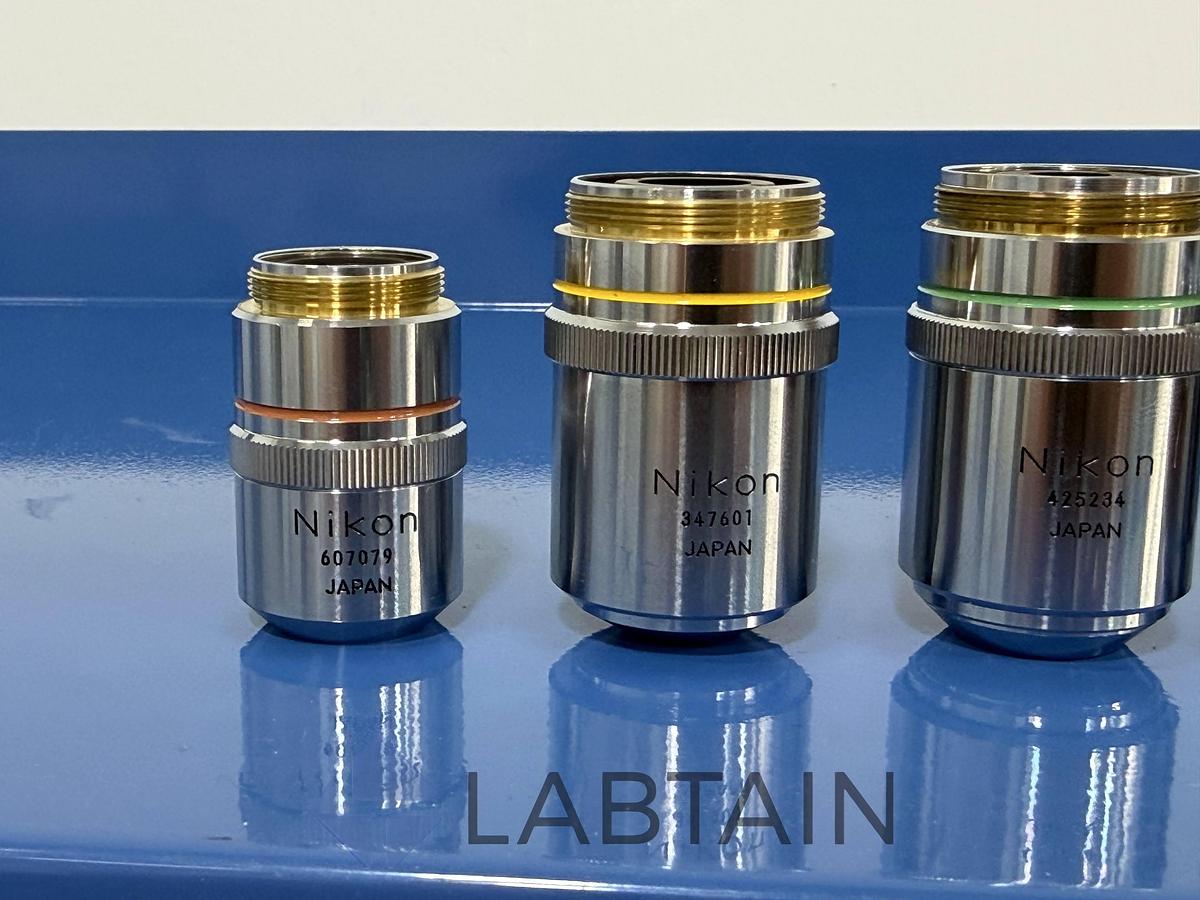 Used Nikon BD Plan & M Plan Objective Set 2.5x 10x 20x 40x Apo 210/0 Used