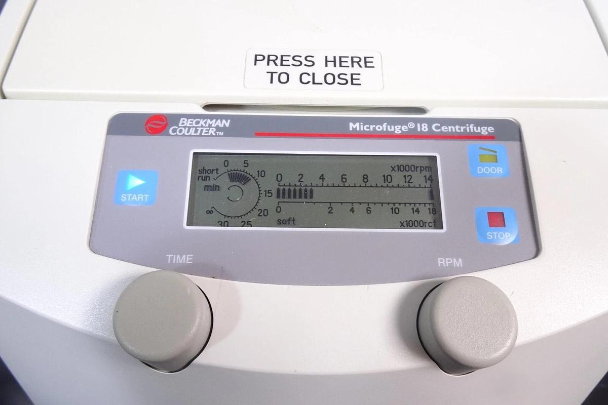 Used Beckman Coulter Microfuge 18 Centrifuge 367160 – Tested