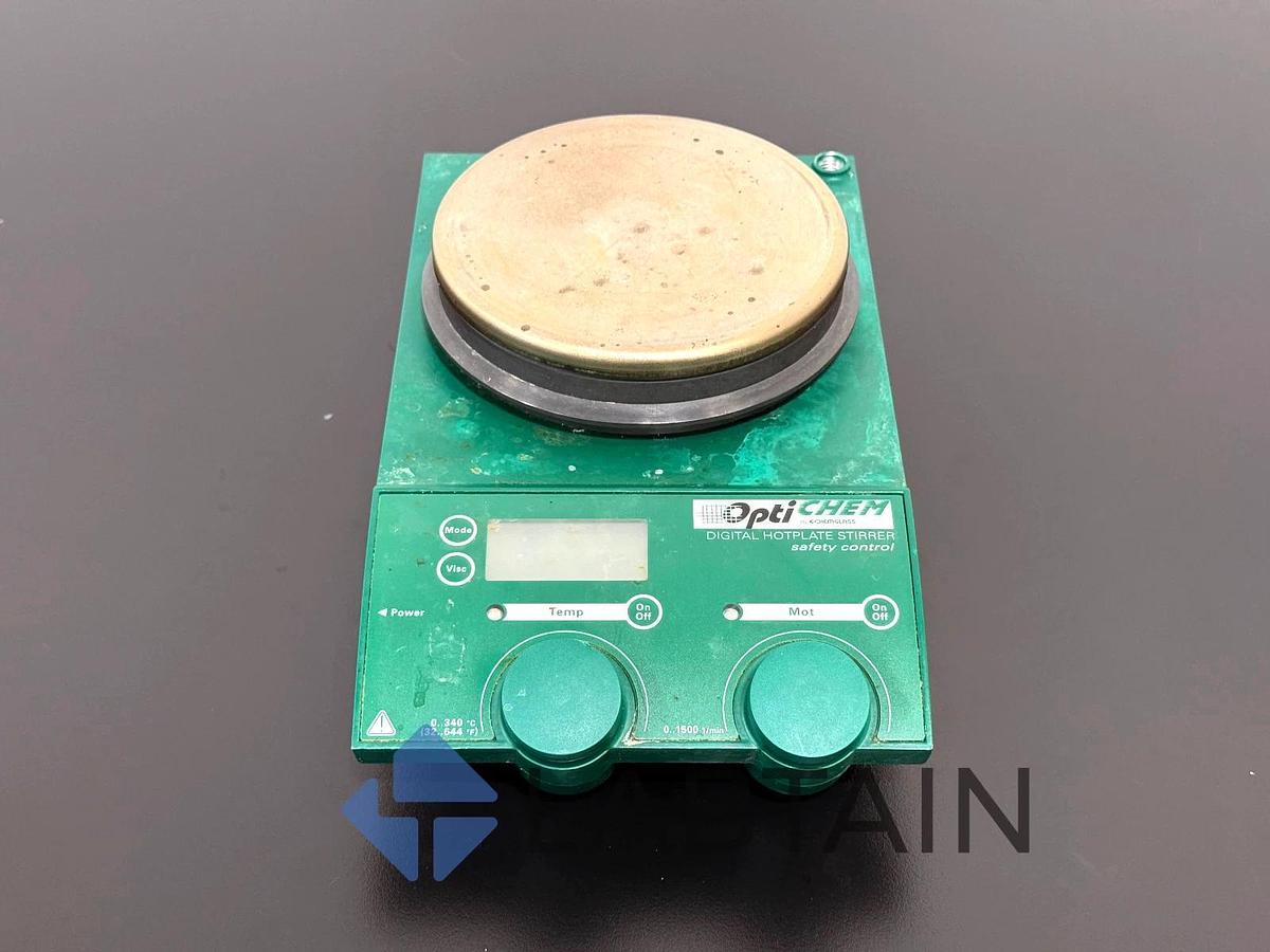 Used Chemglass Optichem Hotplate Stirrer with Safety Control