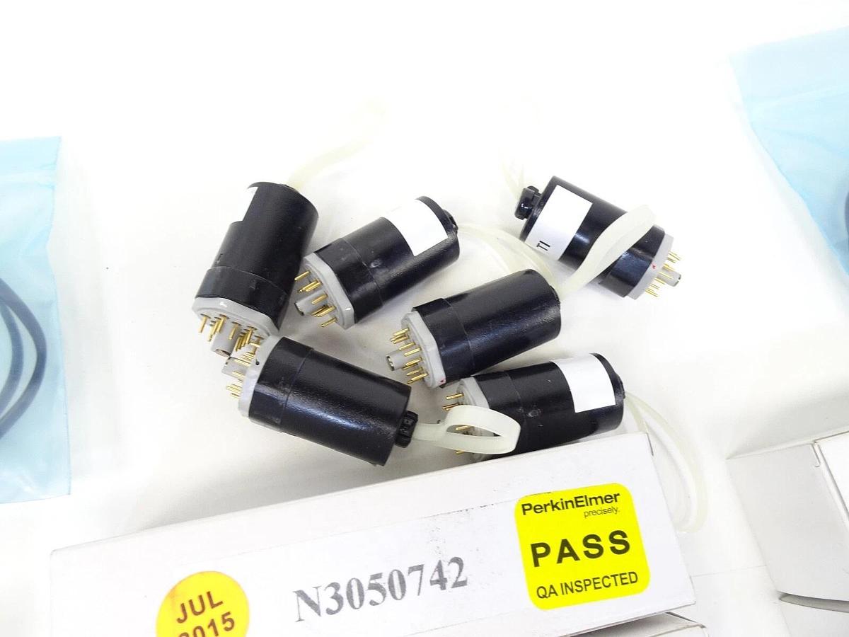 Lot of 44 Perkin Elmer Intensitron Coded Adapters for Lumina HCL – Multiple Part Numbers