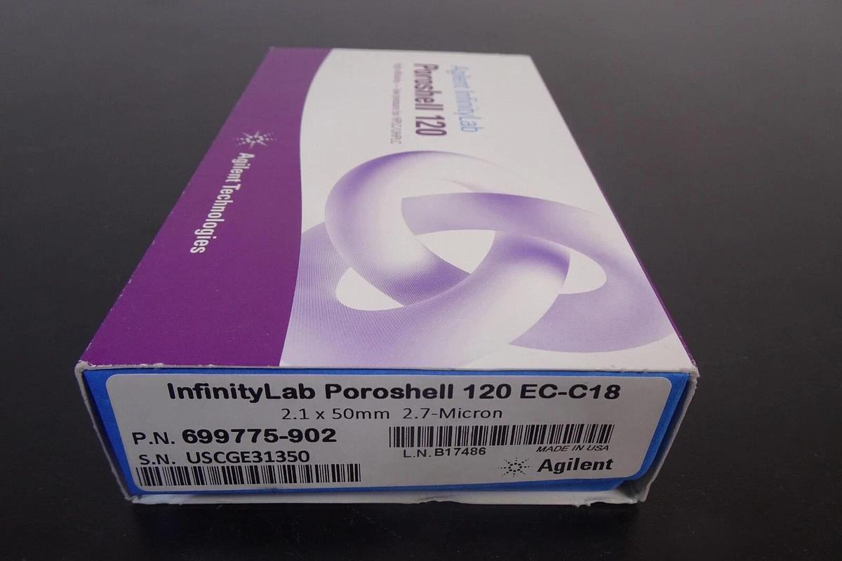 Agilent InfinityLab Poroshell 120 – 2.7 µm, 2.1 × 50 mm – P/N 699775-902 – HPLC / UHPLC Column