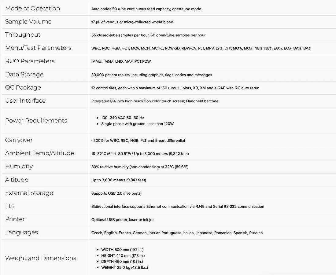 Used Danaher / Beckman Coulter DxH 560 Autoloader Hematology Analyzer – S/N BF120490 – Tested