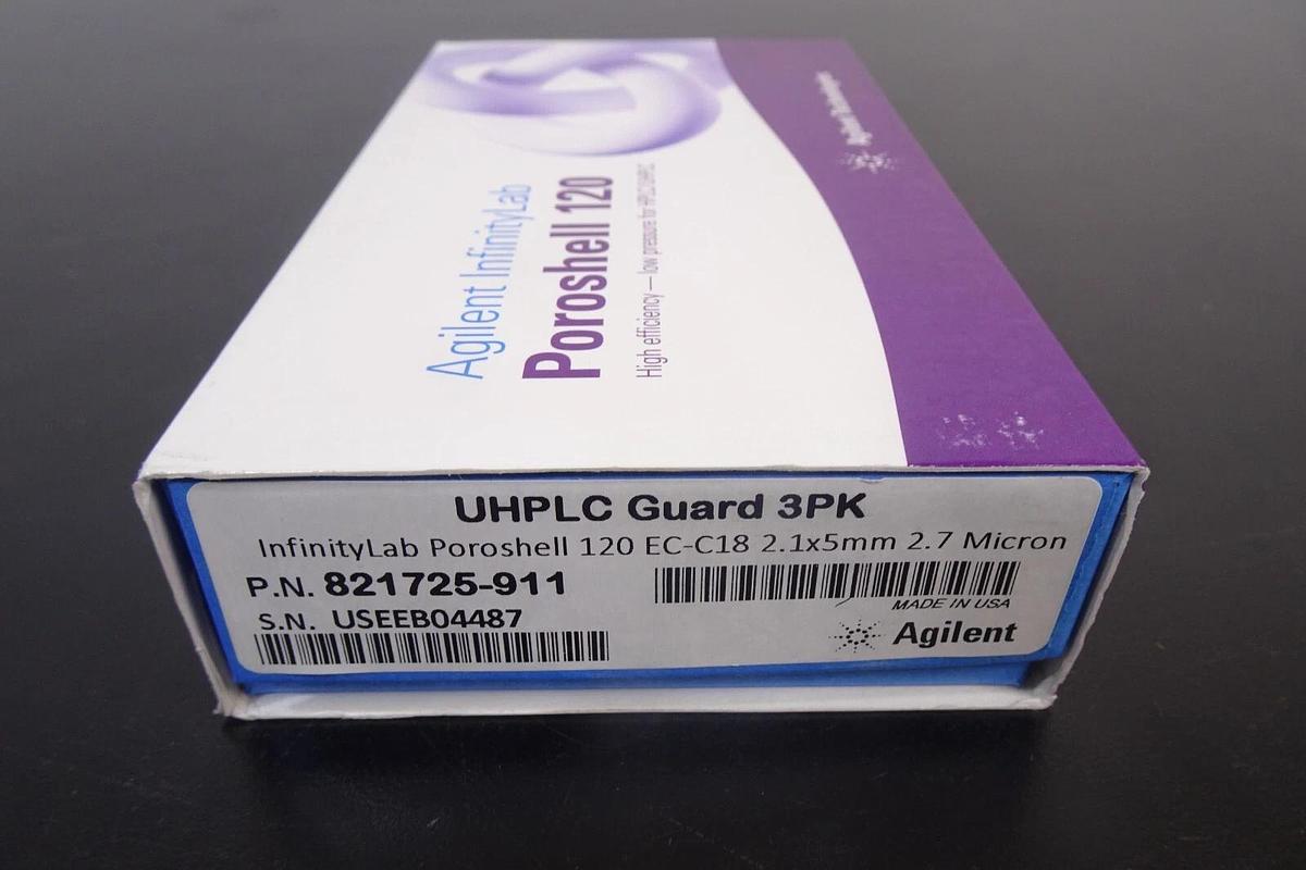 Agilent Poroshell 120 EC-C18 UHPLC Guard Column 2.1×5 mm 2.7 µm – 3-Pack