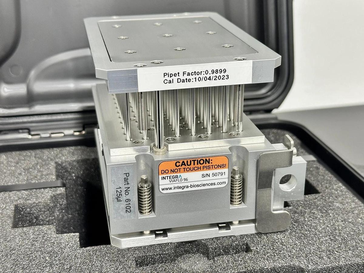 Used Integra VIAFLO 96 Pipetting Head – 96 Channel 125 µL – P/N 6102 – S/N 50791 – Tested