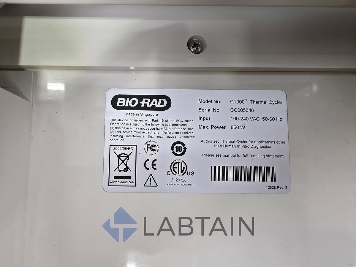 Used Bio-Rad C1000 Touch Thermal Cycler with 96-Deep Well Reaction Module