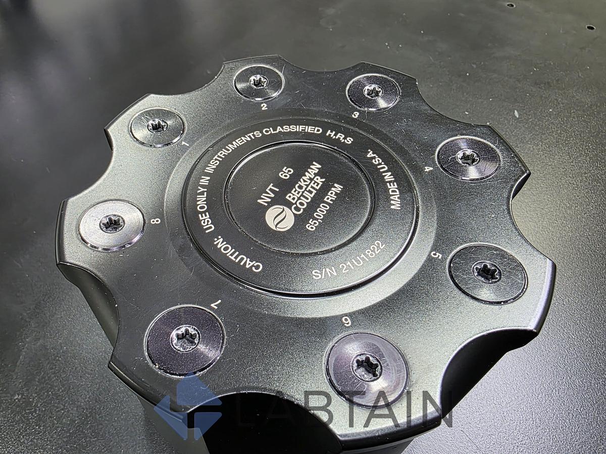 Used Beckman Coulter NVT 65 Near-Vertical Ultracentrifuge Rotor 65,000 RPM 8x13.5mL