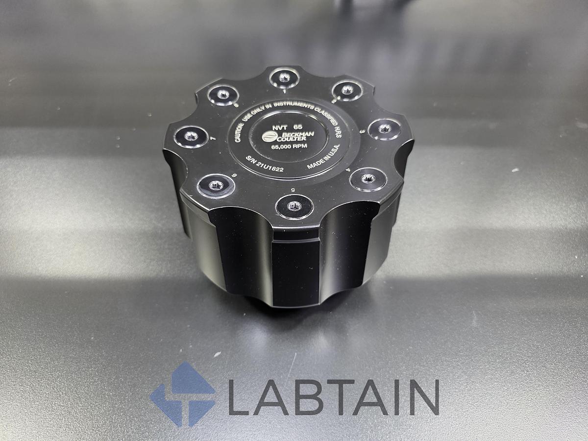 Used Beckman Coulter NVT 65 Near-Vertical Ultracentrifuge Rotor 65,000 RPM 8x13.5mL