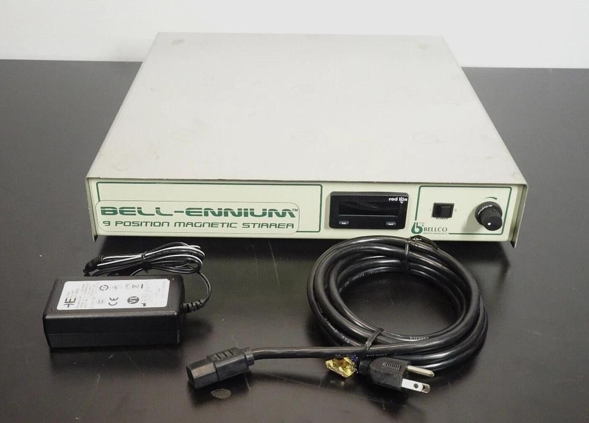 Used Bellco Bell-Ennium 9-Position Digital Magnetic Stirrer 7785-D9005 – 115V – Used / Tested